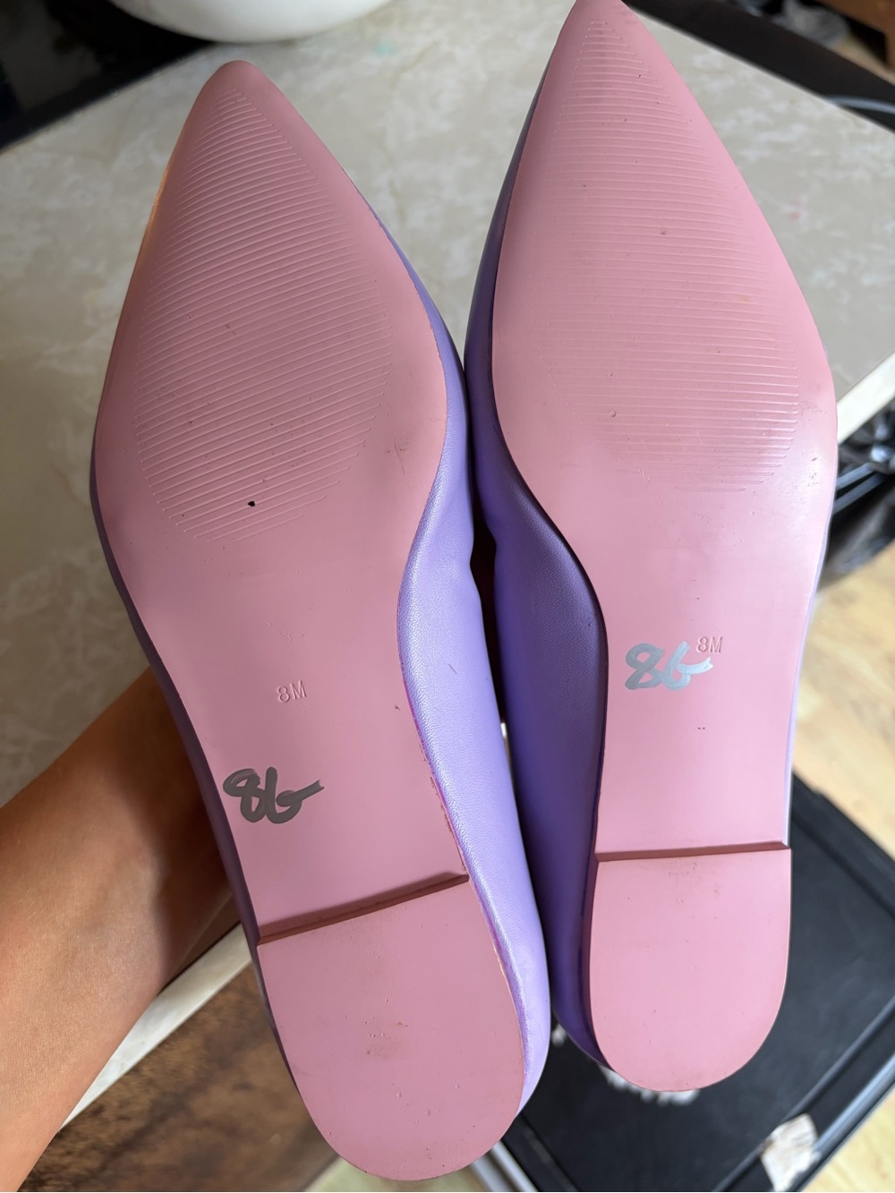 Lavender Pastel Ice Cream Appliqué Flats - Women - Picture 5 of 6